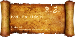 Madl Emilián névjegykártya